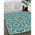 thumbnail image 2 of Ahgly Company Indoor Round Patterned Tiffany Blue Area Rugs, 6' Round, 2 of 6