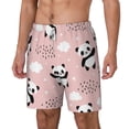 thumbnail image 2 of Uemuo Panda Pattern Mens Swim Trunks Quick Dry Board Shorts with Mesh Lining, Stretch Beach Shorts Quick Dry No-Chafing Board Shorts-Large, 2 of 9