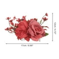 thumbnail image 2 of Unique Bargains 1 Pc Women's Fashion Simulated Flowers Side Comb for Parties Red Polyester Fabric Iron, 2 of 4