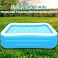 thumbnail image 5 of Inflatable Swimming Pool 120" X 72" X 22" Blow up Pool Full Sized Inflatable Pools Kiddie Toddler Family Backyard Pools for Adults Kids Age 3 + Light Blue, 5 of 6