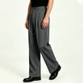 thumbnail image 3 of Men Big Tall 4-Way Stretch Double Pleated Microfiber Business Slacks S-XL, 3 of 7