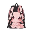 thumbnail image 2 of Lsque Chibi Axolotl Sakura Fantasy Pattern Canvas Daypack, Durable Backpack, High-quality Versatile Backpack,Vintage Compact Backpack-Medium, 2 of 6