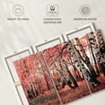 thumbnail image 6 of Elephant Stock Pink Birch Grove Wall Art - Horizontal Multi Panel Canvas - Living Room Wall Decor - Nature Multi Panel - Beige And Black Decor - 57" x 36", 6 of 8