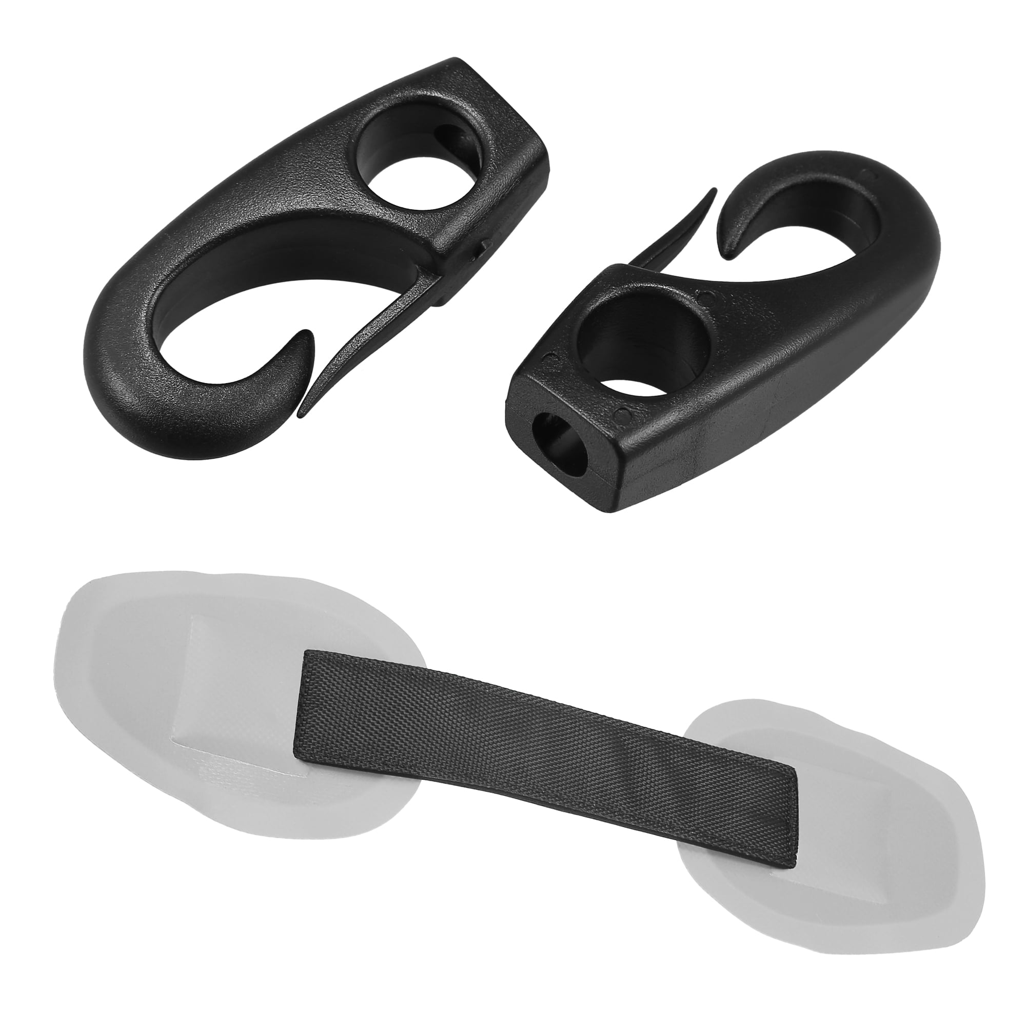 6pcs 8cm Gray D Ring Patch Stainless Steel Round Shape D Ring Pad Set for Inflatable Boat Kayak with Hooks Handle