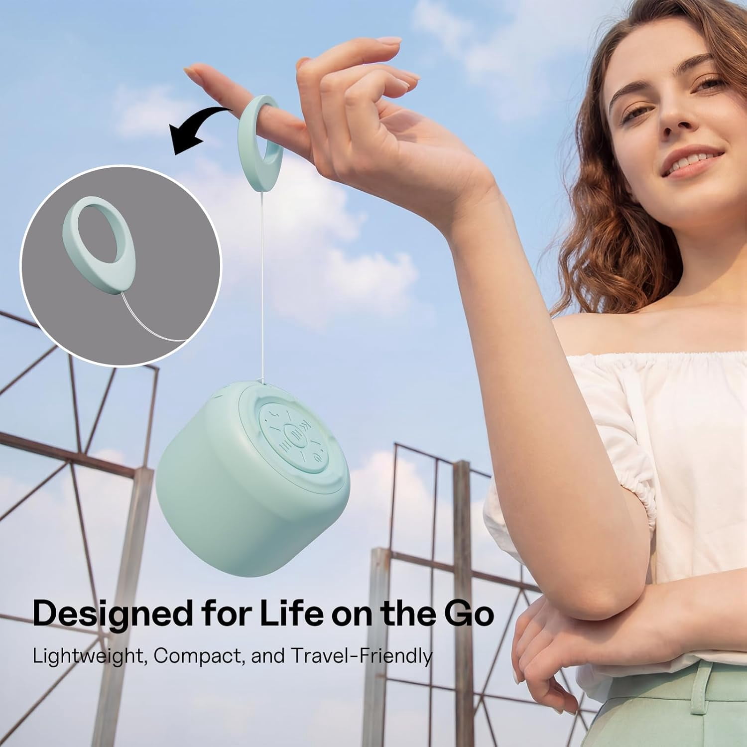 Portable Bluetooth Speaker,IPX5 Waterproof Wireless Speaker with Bluetooth 5.0,20H Playtime,Built-in Mic Mini Speaker for Outdoor/Party/Beach/Travel/Gifts,Green
