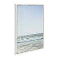 thumbnail image 2 of Kate and Laurel Sylvie Pale Blue Sea Framed Canvas Wall Art by the Creative Bunch Studio 23x33 White Decorative Coastal Art for Wall, 2 of 8