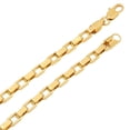 thumbnail image 3 of 5mm 14k Yellow Gold Plated Square Box Choker Chain Necklace, 20 inches + Gift Box, 3 of 7