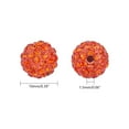 thumbnail image 4 of PH PandaHall 100pcs 10mm Orange Rhinestones Beads Crystal Beads Pave Disco Ball Clay Beads Polymer Clay Rhinestone Beads Round Beads for Bracelet Necklace Earring Jewelry Making Fall Christmas, 4 of 4