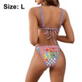 thumbnail image 2 of Trajes de baño para mujer, microbikini sexy con estampado floral, conjuntos de dos piezas, traje de baño bandeau, parte superior de baño, varios tamaños, 2 of 7