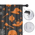 thumbnail image 4 of Long Curtains for Kitchen with Spooky Halloween Night Print, Semi-Sheer Fabric,42x54in long Curtains Set, 4 of 5