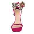 thumbnail image 3 of FSJ Women Sexy Square Open Toe Stiletto High Heel Sandals Large Gold Chain Buckle Strap Sandals Prom Dressy Shoes Size 5 Pink, 3 of 4