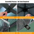 thumbnail image 6 of Pop Up Gazebo Screen Tent, 6-Sided Camping Gazebo Instant Canopy Sun Shelter, Outdoor Screen Shelter with 600D Oxford Cloth, Portable Carry Bag,for Camping, Lawn and Backyard,, 6 of 8