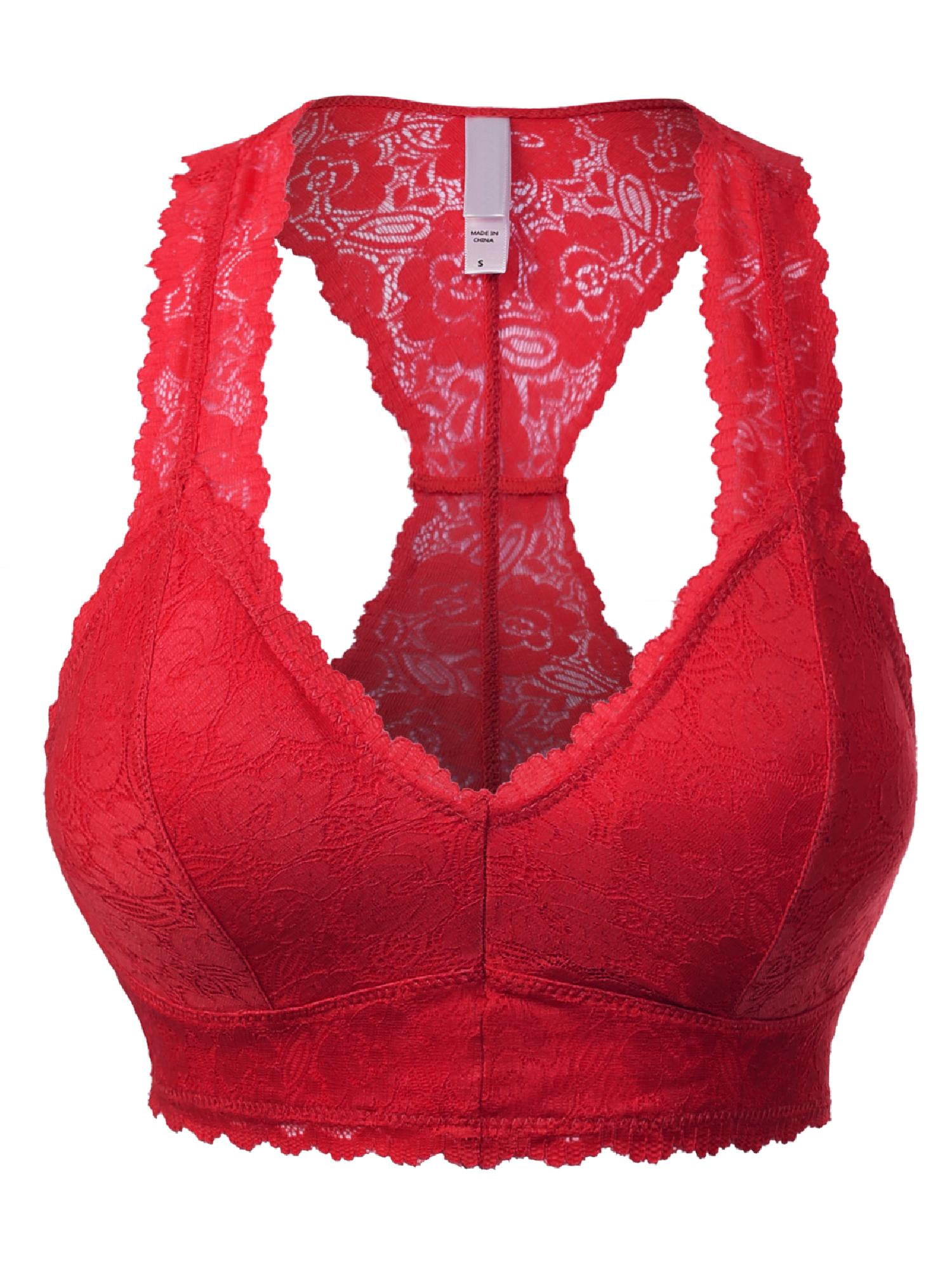 red lace bralette crop top