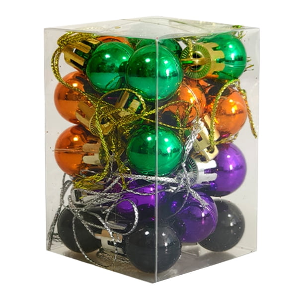 24 colgantes pequeños para árbol de Navidad de 2 cm, adornos de Halloween