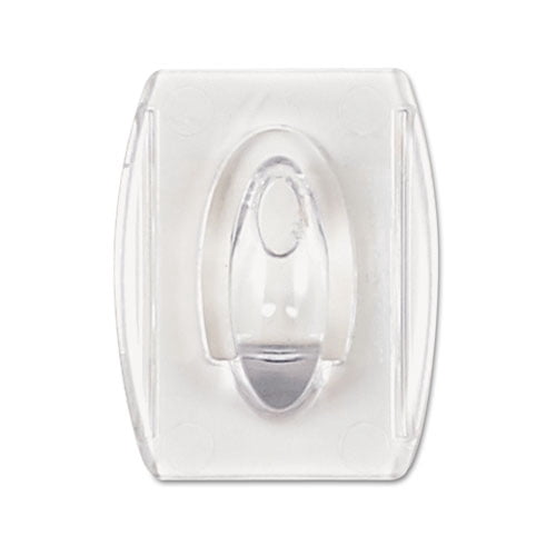 Clear Hooks And Strips, Plastic, Mini, 18 Hooks And 24 Strips/pack | Bundle of 5 Packs