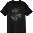 thumbnail image 3 of Neon Monster Trucks Adult Black Crew Neck Short Sleee Tee-Medium, 3 of 4