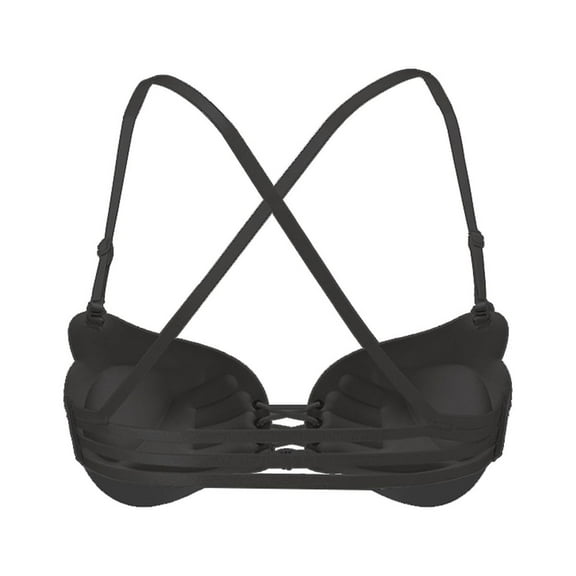 Worgeous Black Drawstring Adjustable Bra for Women Wearing Featuring Comfortable Nylon Material and Elastic