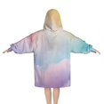 thumbnail image 2 of Soft Pastel Cloudscape Blanket Hoodies for Kids 6-13YR Oversize Wearable Blanket Hoodies for Boys Girls Teens, 2 of 7