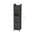 thumbnail image 4 of Miekor Furniture Modern Four-tier Glass Door Cabinet with Featuring Five-tier Storage, for Entryway Living Room Bathroom Dining Room,Matte Black 104178, 4 of 9