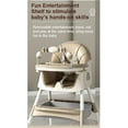 thumbnail image 2 of Star_Byul 6-in-1 Baby High Chair Convertible Baby Dining Chairs & Portable Baby Rocking Chairs with Double-Layer Tray and Toy Rack for 0-36 Months,Grey, 2 of 13