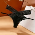thumbnail image 5 of Aayomet Culottes pour Femmes Lingerie String Taille Basse Culottes pour Femmes (Noir, TG), 5 of 5