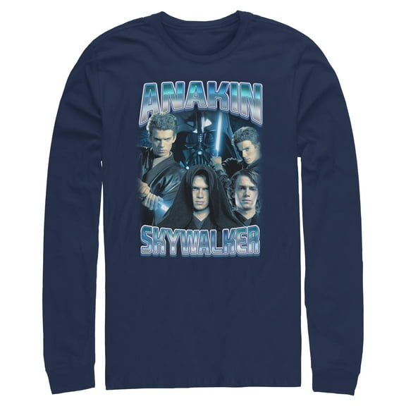 Mens Star Wars Anakin Skywalker Collage Long Sleeve Shirt