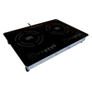 True Induction MD-2B Built-in 858UL Certified, 20-inch Mini Duo Dual Induction Cooktop 1750W Glass-Ceramic Top