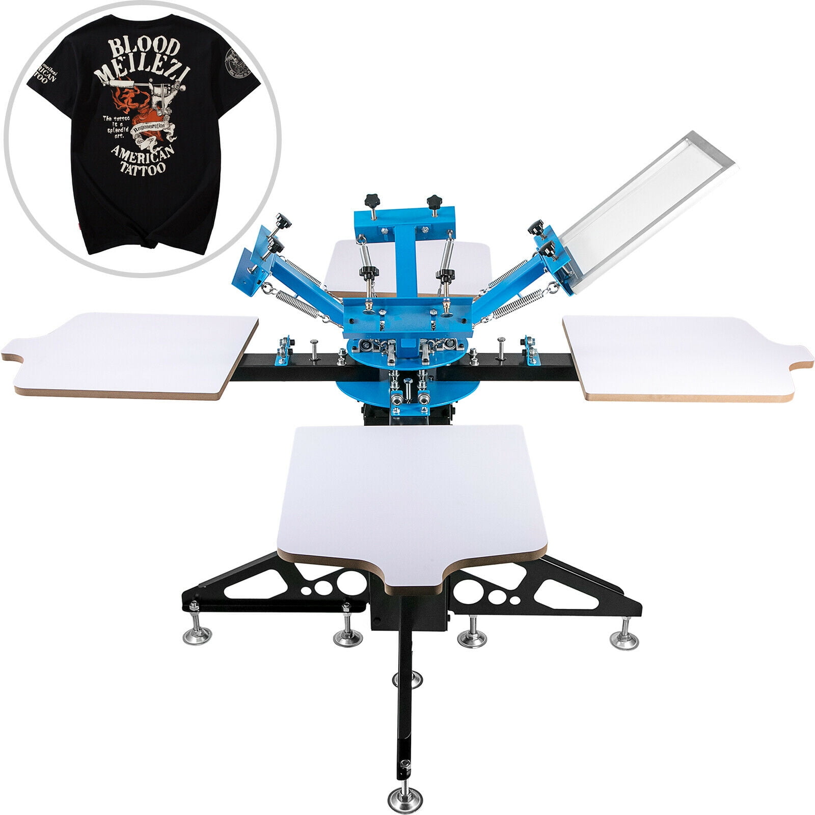 VEVOR Screen Printing Press 4 Color 4 Station TShirt Printer Pressing