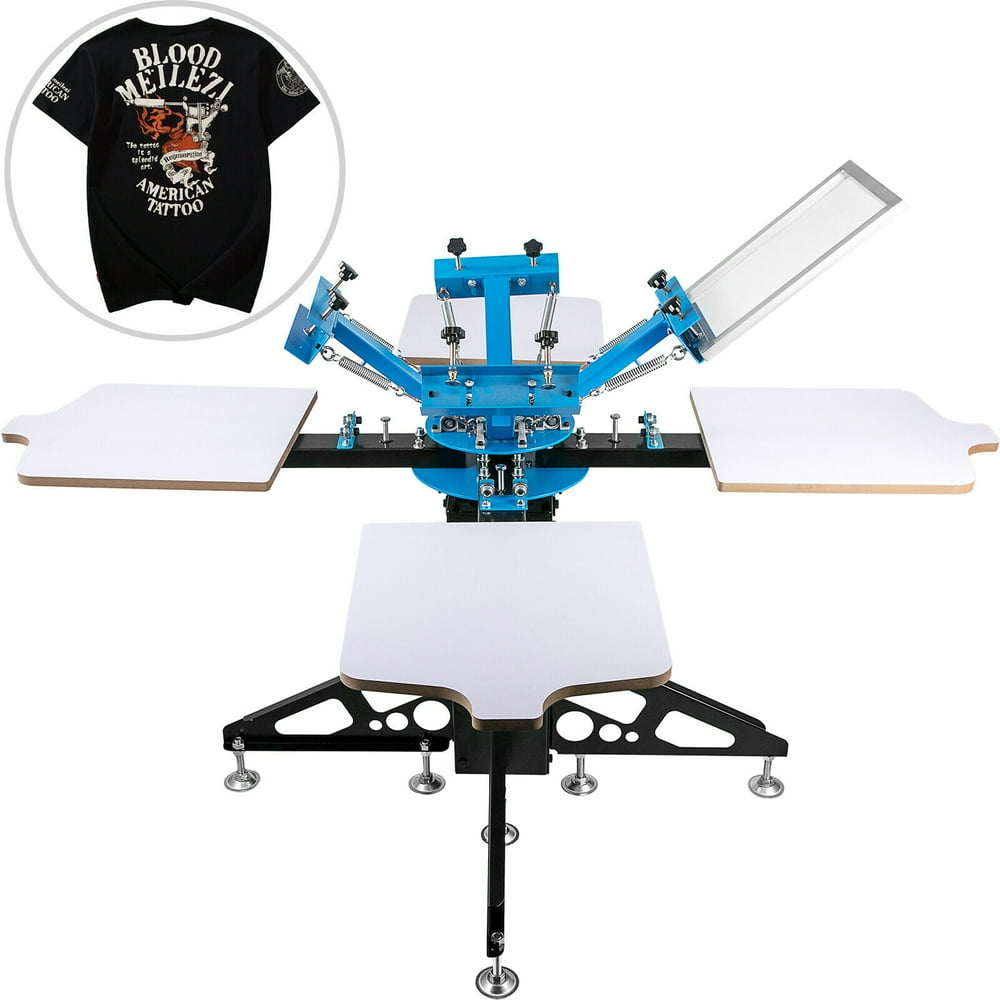 VEVOR Screen Printing Press 4 Color 4 Station TShirt Printer Pressing