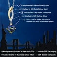 thumbnail image 2 of Gem Stone King 925 Silver and 10K Yellow Gold Blue Mystic Topaz and White Lab Grown Diamond Pendant Necklace for Women | 1.03 Cttw | Gemstone November Birthstone | Round 6MM | With 18 inch Chain, 2 of 6