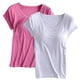 thumbnail image 1 of Pijama de manga corta para mujer, 2 piezas, color liso, cuello redondo, manga corta, con copa acolchada, ropa de casa, pijama de manga corta, pijama para mujer, 1 of 2