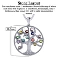thumbnail image 3 of Nana Mothers Tree of Life Birthstone Necklace & CZ Bezel Female Adult in-10k- White Gold - Stone 12, 3 of 7