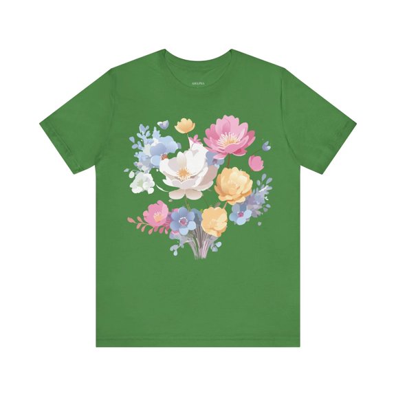 Floral Graphic Unisex 100 Cotton Vintage Artwork Short Sleeve Jersey 57