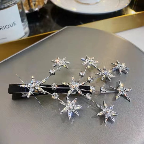 Pinza para el pelo para niñas, pinza para el pelo con diamantes de imitación para niñas, pinza para el pelo con diamantes de imitación de aleación, pasador de rendimiento finamente ajustado