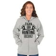 thumbnail image 4 of Thank God For Hunting Season Antlers Unisex Fleece Graphic Zip Up Hoodie Brisco Brands 4X, 4 of 5