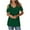 Green, variant on fatyb Womens Summer Tops Cold Shoulder V Neck Shirts Short Sleeve Tunic Tops Dressy Solid Color Blouses