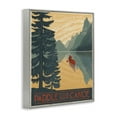 thumbnail image 2 of Paddle Your Own Canoe Phrase Mountain Lake Adventure Gray Framed Giclee Art, 11 x 14, Made In USA, 2 of 7