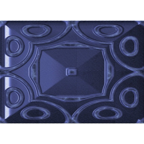 Ahgly Company Indoor Rectangle Patterned Night Blue Area Rugs, 7' x 9'