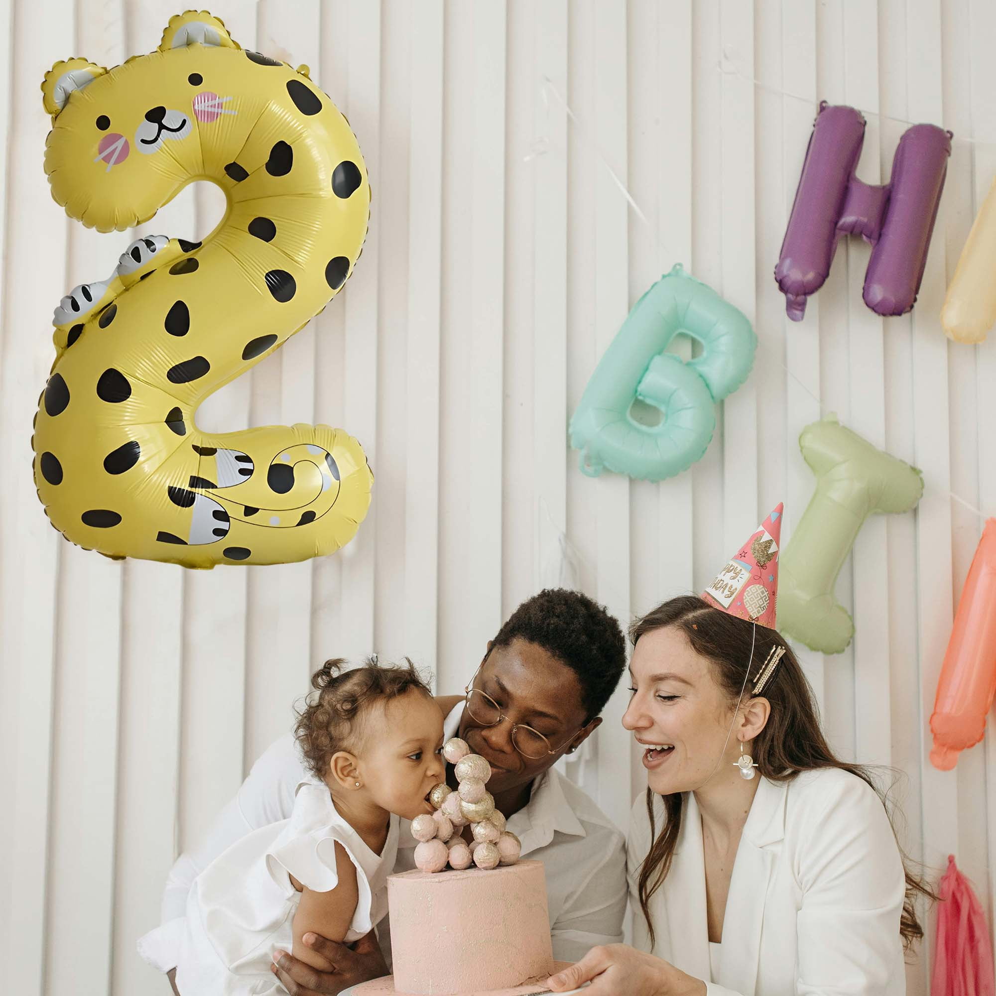 Unique Bargains Animal Print Balloon Foil Number Balloons Multicolor Number 1