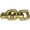 Gold Solid Chain Square 14" x 5" x 3", variant on 11" x 3" Silver Aluminum Chain Sculpture, by DecMode