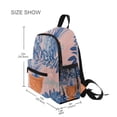 thumbnail image 3 of FORMRS School Backpack with Front Zippered Pocket 12" Student Travel Daypack, Pink Leaves, 3 of 6