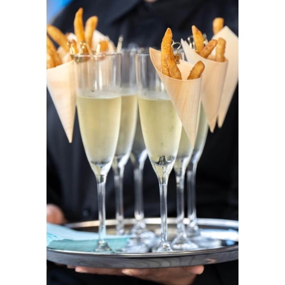 Acrylic Champagne Glass & Cone Appetizer Display Set of 20