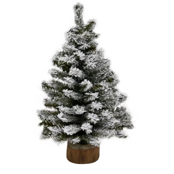 KSA 1.5' Flocked Canadian Pine Artificial Christmas Tree, Unlit