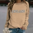 thumbnail image 2 of Women’S Sweatshirt Womens Long Sleeve Sweatshirt Pullover Sweatshirt for Women Khaki Crewneck Sweatshirts Fall Winter Clothes for Women Preppy Teen Clothes, 2 of 4