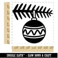 thumbnail image 2 of Ornament Hanging from Tree Branch Christmas Square Rubber Stamp Stamping Scrapbooking Crafting - Medium 1.75in, 2 of 7