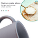 thumbnail image 3 of Taza de entrenamiento de silicona para bebés, taza de aprendizaje para niños pequeños con dos asas, taza abierta para bebés, a partir de 6 meses, 3 of 5