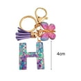 thumbnail image 6 of Skymirror Butterfly Initial Letter Keychain Pendant Exquisite Practicality Backpack School Bag Decoration Purple Alphabet Keychain for Girls Women, 6 of 8