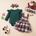 thumbnail image 2 of Durtebeua Baby Girl Clothes Fall Clothes Set Girl Heart Print Shirts Crewneck Sweatshirt Jogger Pants Outfit Z10-Green,9-18 Months, 2 of 7