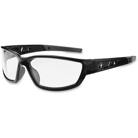 Ergodyne Skullerz Kvasir Safety Glasses- Black Frame, Clear Lens