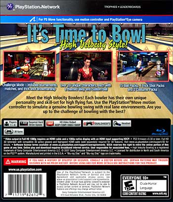 High Velocity Bowling, Sony, PlayStation 3, Monitoring Edition - image 2 of 9